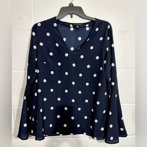 Banana Republic Polka Dot Long Sleeve Stylish Tops Size Medium - Picture 5 of 12
